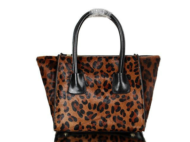 2014 Prada Horsehair & Calf Leather Tote Bag for sale BN2625 brown